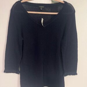 Talbots Navy V-Neck Sweater